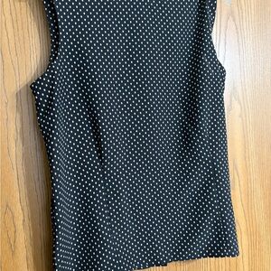 Rena Rowan Black and White Dotted Tank Top